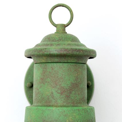 Φωτιστικό τοίχου εξωτερικού χώρου LEONIE 1xE27/60W/230V IP44 πράσινο