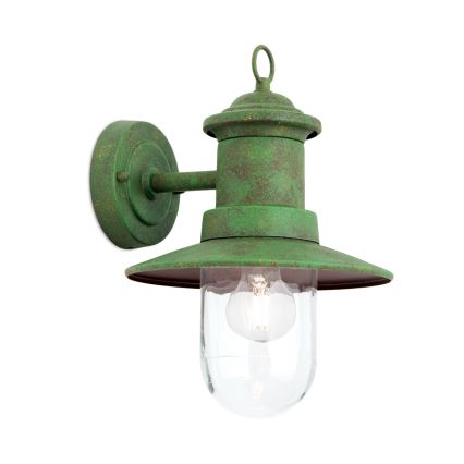Φωτιστικό τοίχου εξωτερικού χώρου LEONIE 1xE27/60W/230V IP44 πράσινο