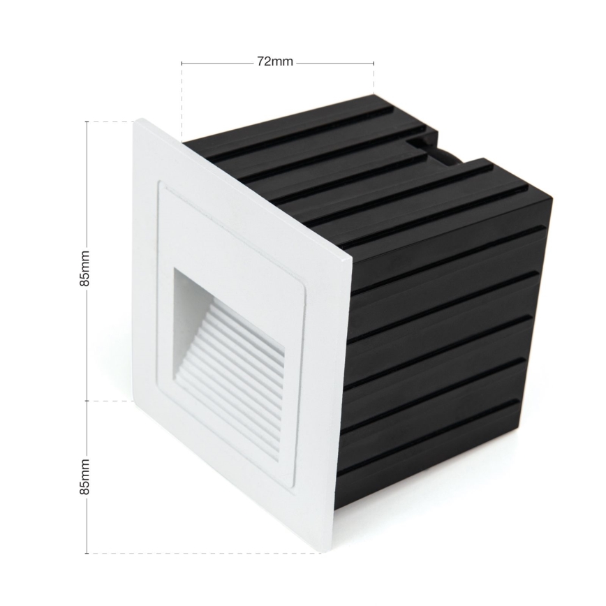 LED Εντοιχιζόμενο φωτιστικό LORO LED/2W/230V IP65 λευκό
