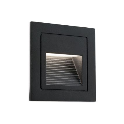 LED Εντοιχιζόμενο φωτιστικό LORO LED/2W/230V IP65 μαύρο