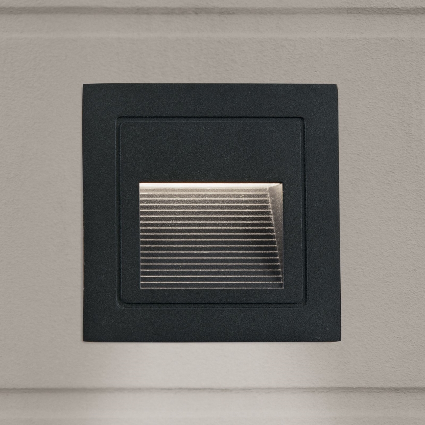 Ενσωματωμένο φωτιστικό LED LORO LED/2W/230V IP65 μαύρο