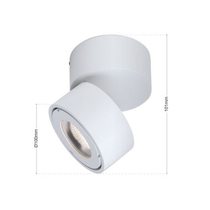 LED Dimming μπάνιο φωτιστικό σποτ HARVEY LED/15W/230V IP65 λευκό