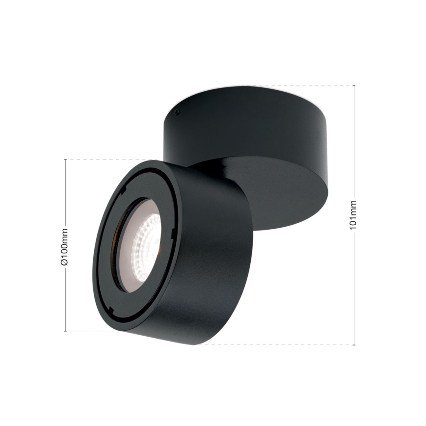 LED Dimming μπάνιο φωτιστικό σποτ HARVEY LED/15W/230V IP65 μαύρο