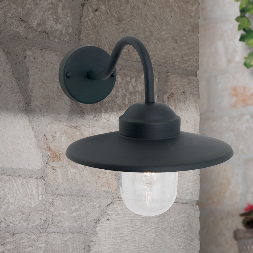 Φωτιστικό τοίχου εξωτερικού χώρου EDWARD 1xE27/60W/230V IP44 μαύρο