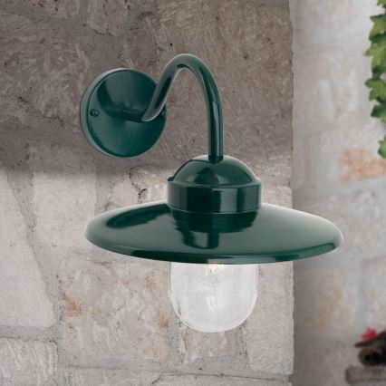 Φωτιστικό τοίχου εξωτερικού χώρου EDWARD 1xE27/60W/230V IP44 πράσινο