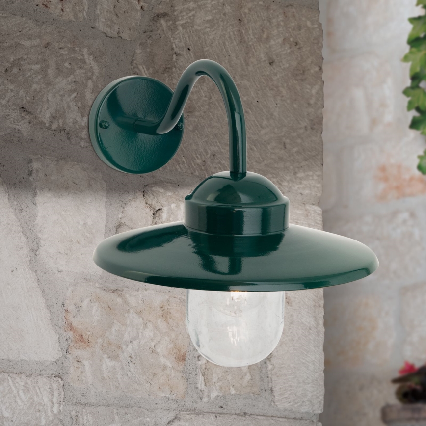 Φωτιστικό τοίχου εξωτερικού χώρου EDWARD 1xE27/60W/230V IP44 πράσινο