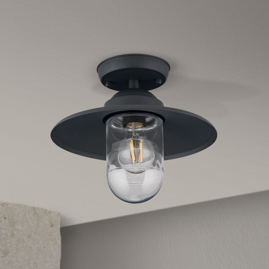 Πλαφονιέρα εξωτερικού χώρου EDWARD 1xE27/60W/230V IP44 μαύρο