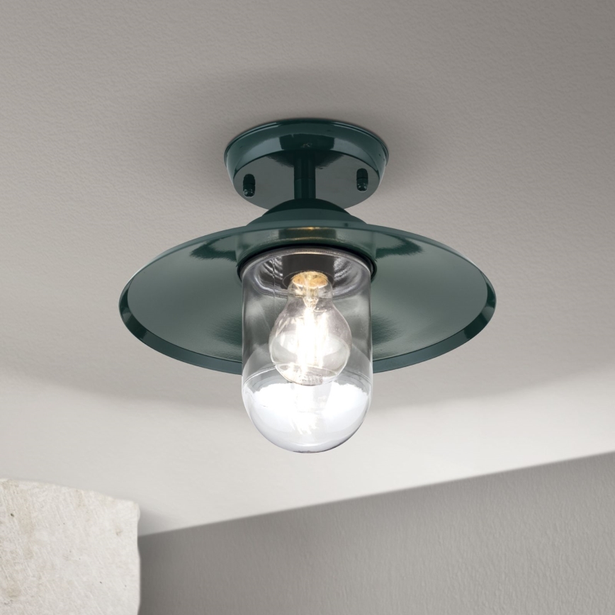 Πλαφονιέρα εξωτερικού χώρου EDWARD 1xE27/60W/230V IP44 πράσινο