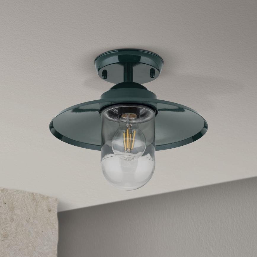 Πλαφονιέρα εξωτερικού χώρου EDWARD 1xE27/60W/230V IP44 πράσινο