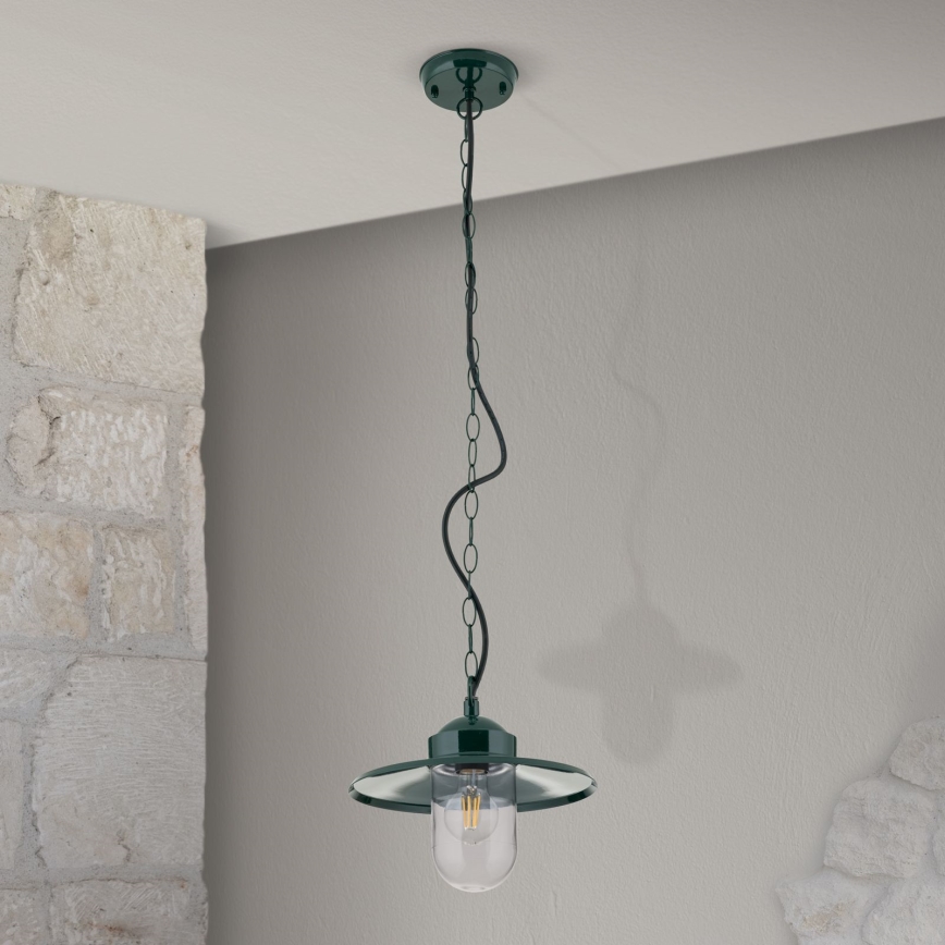 Κρεμαστό φωτιστικό εξωτερικού χώρου EDWARD 1xE27/60W/230V IP44 πράσινο
