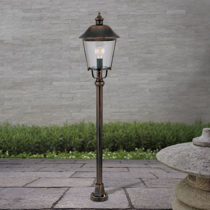 Λάμπα εξωτερικού χώρου KENZO 1xE27/100W/230V IP44 μπρονζέ/πατίνα