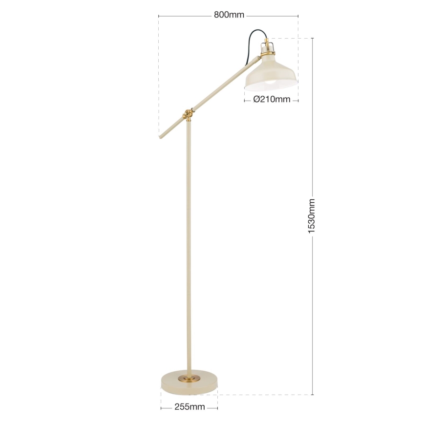 επιδαπέδιο φωτιστικό SCHILLER 1xE27/40W/230V κρεμ/μπρονζέ