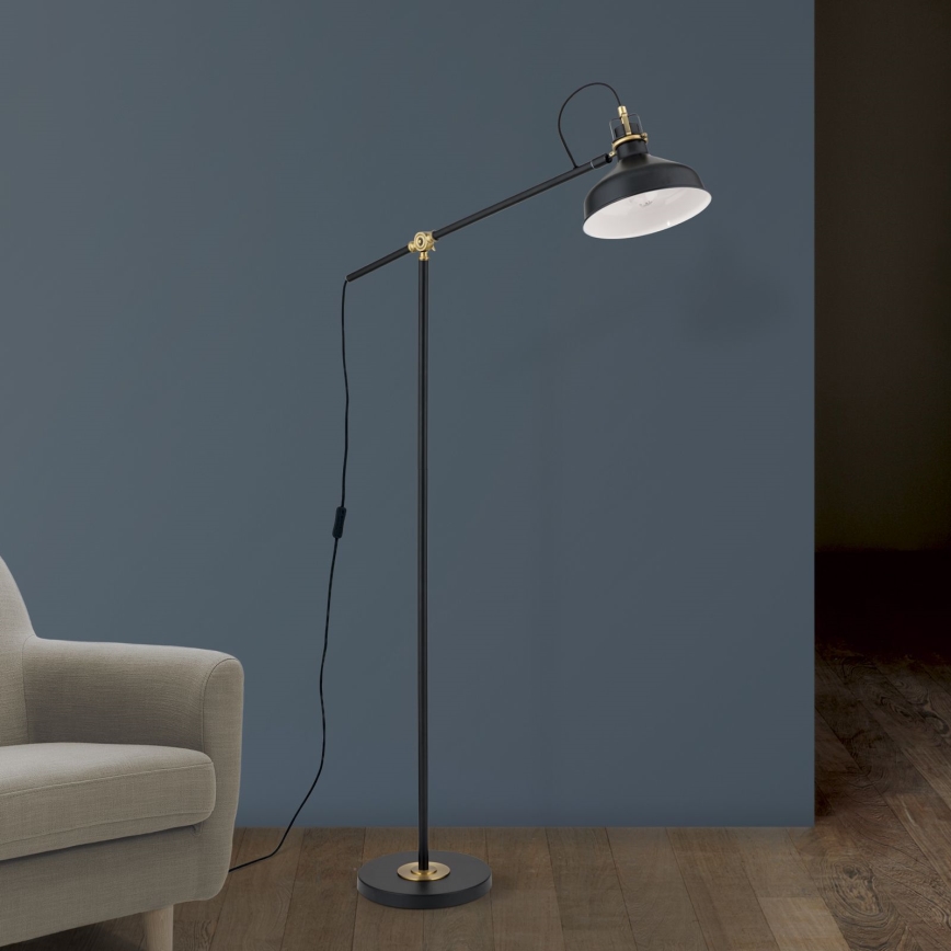 επιδαπέδιο φωτιστικό SCHILLER 1xE27/40W/230V μαύρο/μπρονζέ