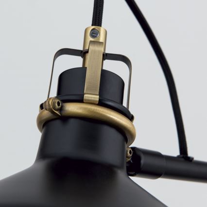 επιδαπέδιο φωτιστικό SCHILLER 1xE27/40W/230V μαύρο/μπρονζέ