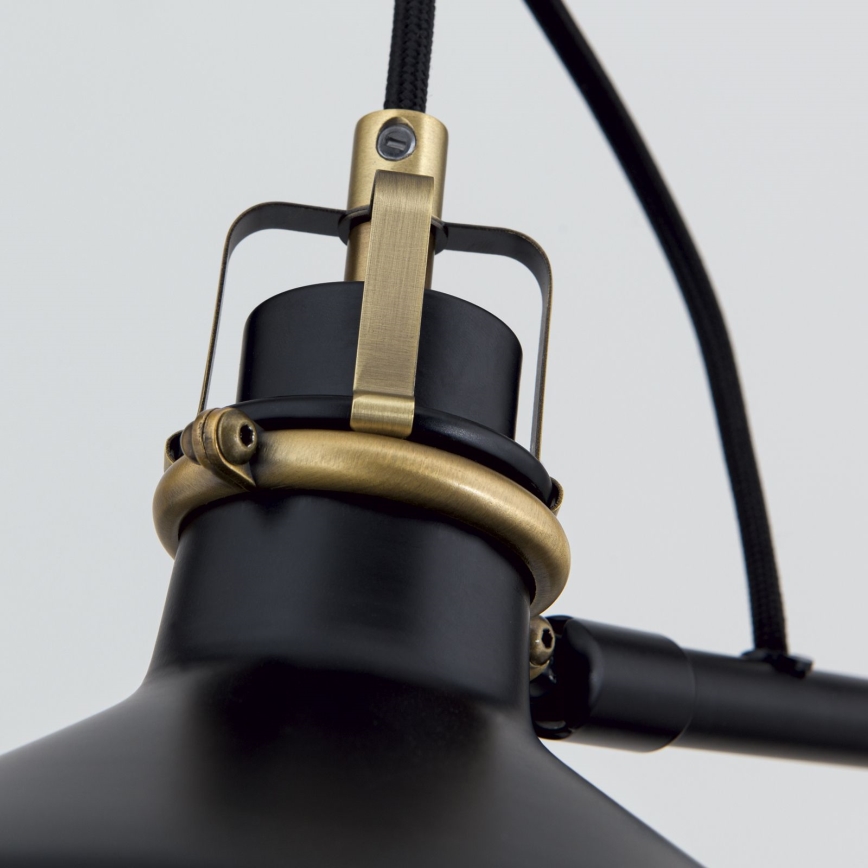 επιδαπέδιο φωτιστικό SCHILLER 1xE27/40W/230V μαύρο/μπρονζέ