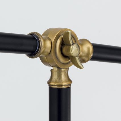 επιδαπέδιο φωτιστικό SCHILLER 1xE27/40W/230V μαύρο/μπρονζέ