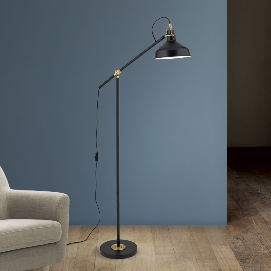 επιδαπέδιο φωτιστικό SCHILLER 1xE27/40W/230V μαύρο/μπρονζέ