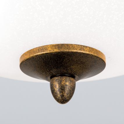 Φωτιστικό οροφής LUCA 2xE14/40W/230V διάμετρος 40 cm μπρονζέ/πατίνα