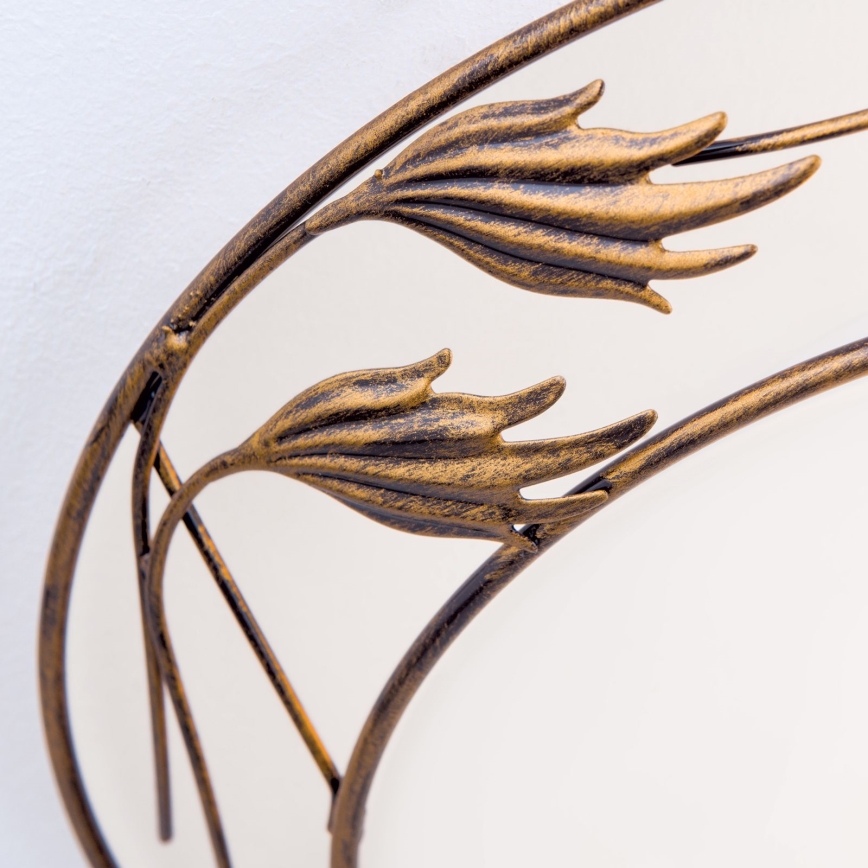 Φωτιστικό οροφής FLEUR 2xE27/60W/230V διάμετρος 40 cm μπρονζέ