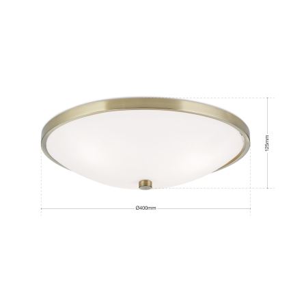 Φωτιστικό οροφής AIDA 3xE27/60W/230V διάμετρος 40 cm ορείχαλκος