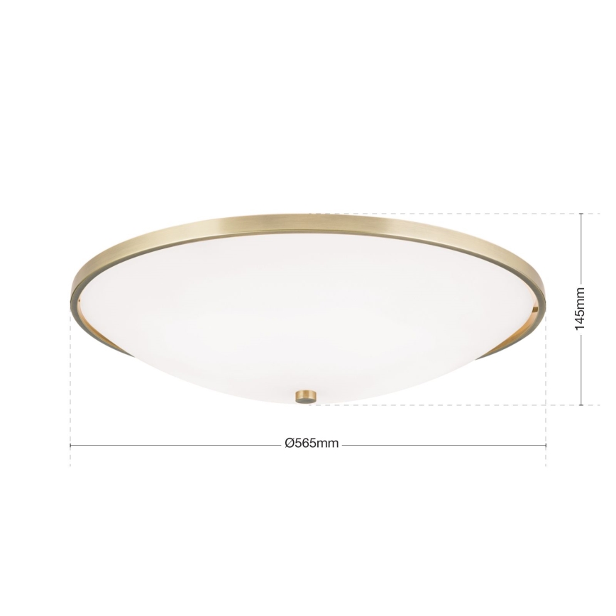 Φωτιστικό οροφής AIDA 5xE27/60W/230V διάμετρος 56,5 cm ορείχαλκος