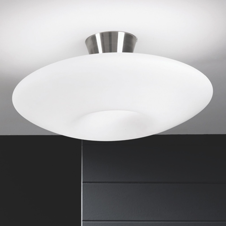 Φωτιστικό οροφής BLANC 2xE27/60W/230V διάμετρος 49 cm ματ χρώμιο