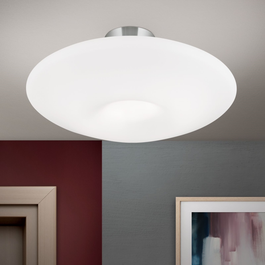 Φωτιστικό οροφής BLANC 2xE27/60W/230V διάμετρος 49 cm ματ χρώμιο