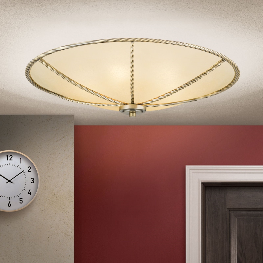 Φωτιστικό οροφής MAURO 5xE27/60W/230V διάμετρος 56 cm μπρονζέ