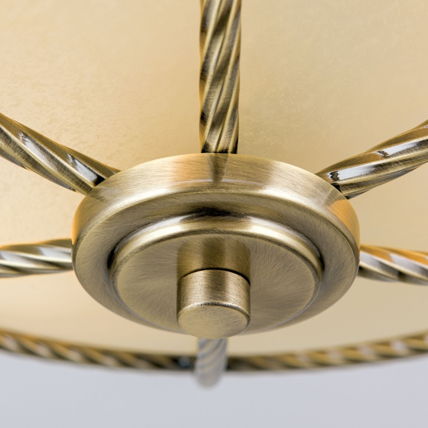 Κρεμαστό φωτιστικό MAURO 3xE27/60W/230V διάμετρος 42 cm μπρονζέ