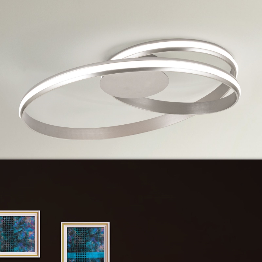 LED Dimmable φωτιστικό οροφής CIRCUS LED/30W/230V ασημί