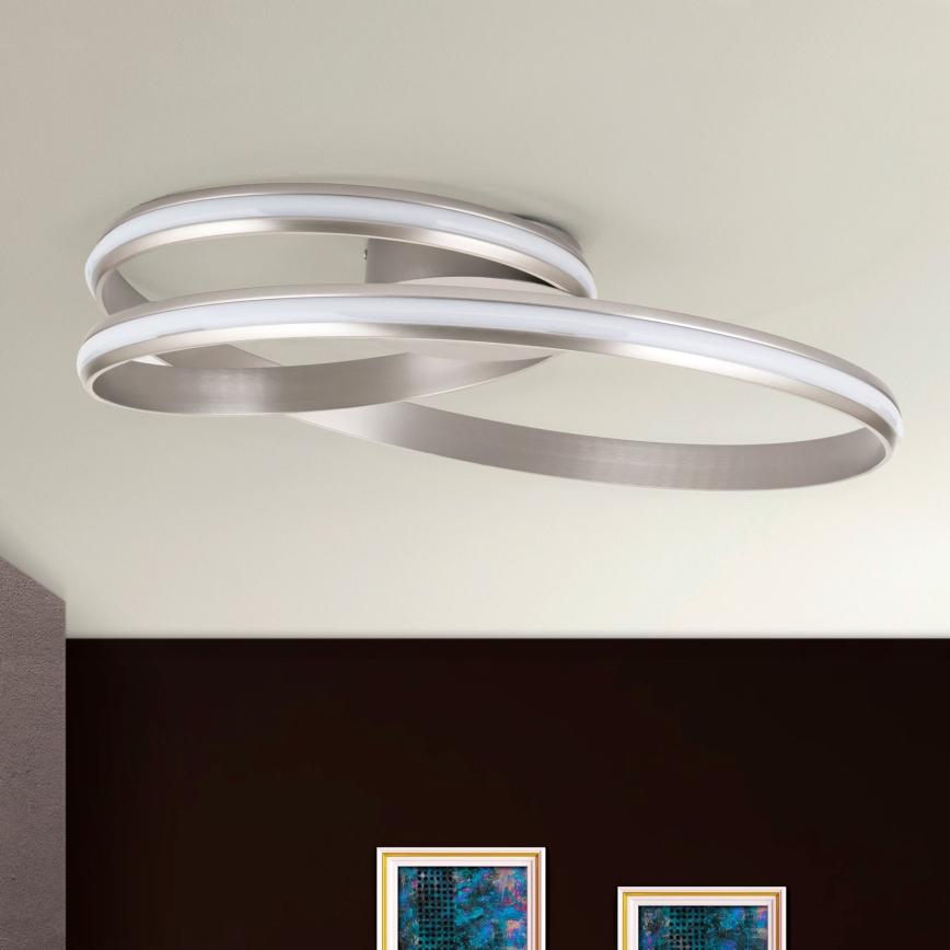LED Dimmable φωτιστικό οροφής CIRCUS LED/30W/230V ασημί