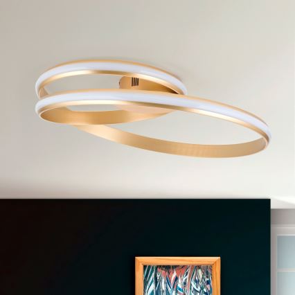 LED Dimmable φωτιστικό οροφής CIRCUS LED/30W/230V χρυσό