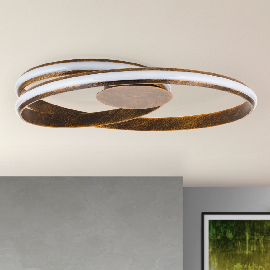 LED Ρυθμιζόμενο Φωτιστικό Οροφής CIRCUS LED/30W/230V καφέ/πατίνα