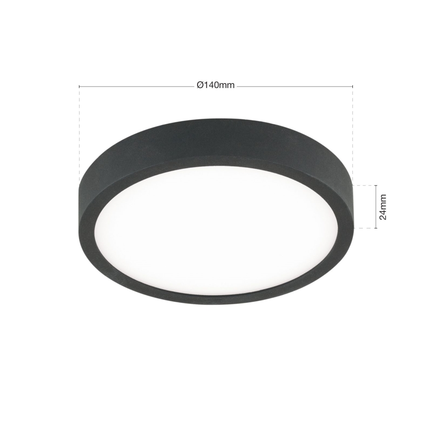 Φωτιστικό οροφής LED BULLY LED/12W/230V διάμετρος 14 cm μαύρο
