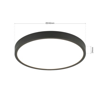 Φωτιστικό οροφής LED BULLY LED/24W/230V διάμετρος 24 cm μαύρο