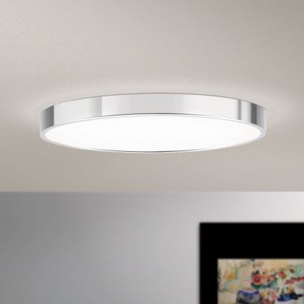 Φωτιστικό οροφής LED BULLY LED/28W/230V διάμετρος 28 cm γυαλιστερό χρώμιο