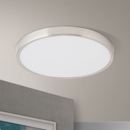 Φωτιστικό οροφής LED BULLY LED/28W/230V διάμετρος 28 cm ματ χρώμιο