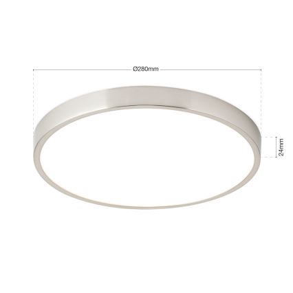 Φωτιστικό οροφής LED BULLY LED/28W/230V διάμετρος 28 cm ματ χρώμιο