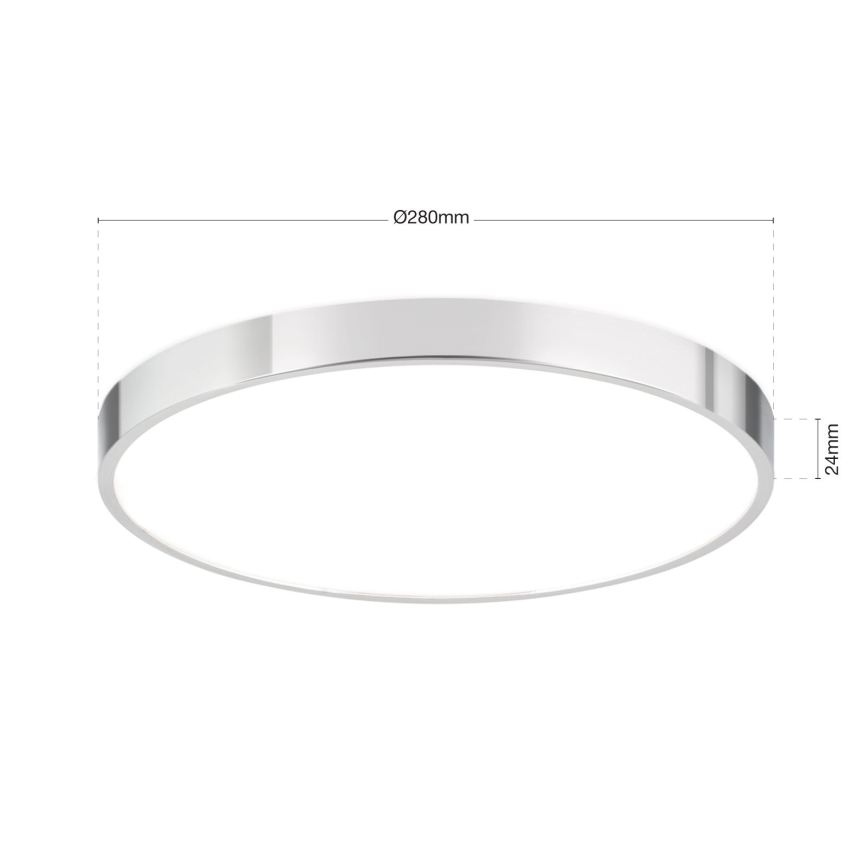 Φωτιστικό οροφής LED BULLY LED/28W/230V διάμετρος 28 cm γυαλιστερό χρώμιο