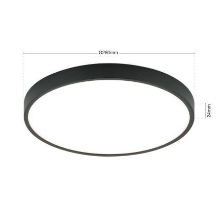 Φωτιστικό οροφής LED BULLY LED/28W/230V διάμετρος 28 cm μαύρο