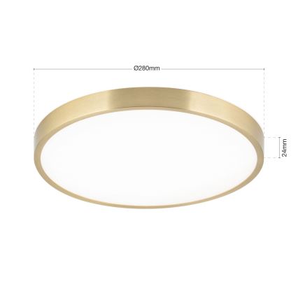 Φωτιστικό οροφής LED BULLY LED/28W/230V διάμετρος 28 cm χρυσό