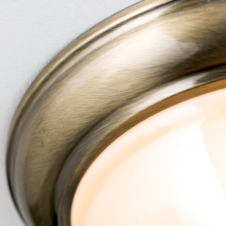 Φωτιστικό οροφής AUSTRIAN OLD LAMP 2xE27/60W/230V διάμετρος 27 cm μπρονζέ/μπεζ