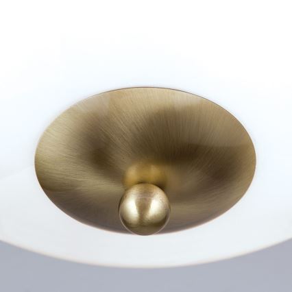 Φωτιστικό οροφής AUSTRIAN OLD LAMP 3xE27/60W/230V διάμετρος 50 cm μπρονζέ/λευκό