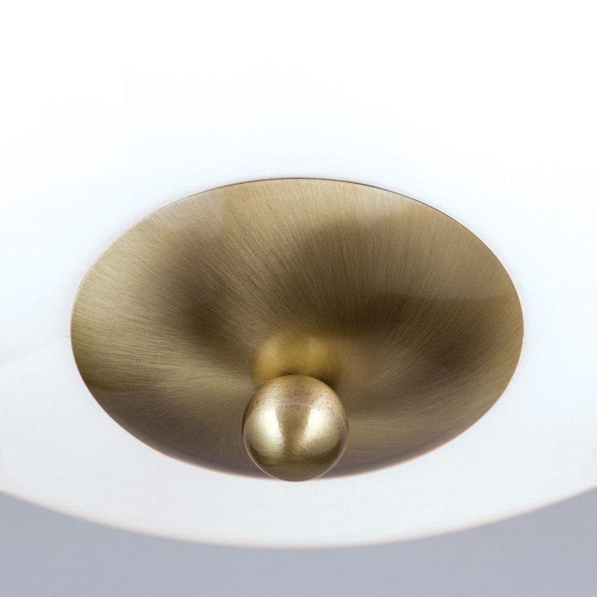 Φωτιστικό οροφής AUSTRIAN OLD LAMP 3xE27/60W/230V διάμετρος 50 cm μπρονζέ/λευκό