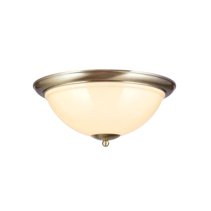 Φωτιστικό οροφής AUSTRIAN OLD LAMP 3xE27/60W/230V διάμετρος 50 cm μπρονζέ/μπεζ