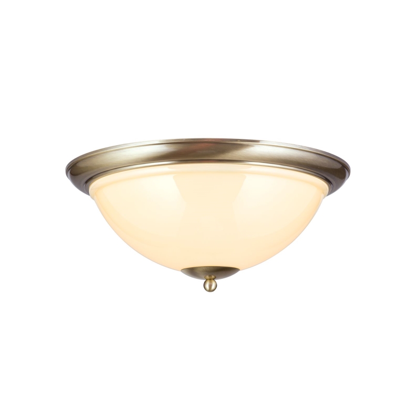 Φωτιστικό οροφής AUSTRIAN OLD LAMP 3xE27/60W/230V διάμετρος 50 cm μπρονζέ/μπεζ