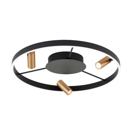LED Dimmable φωτιστικό οροφής BERLIN LED/50W/230V μαύρο/χρυσό