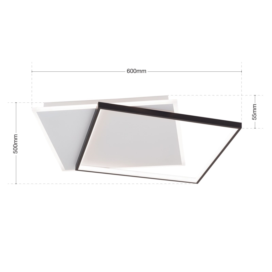 LED Dimmable φωτιστικό οροφής EMANUEL LED/50W/230V λευκό/μαύρο