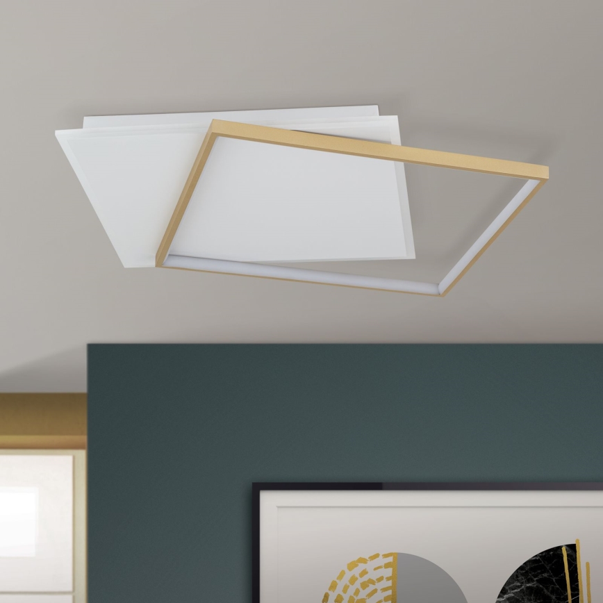 LED Dimmable φωτιστικό οροφής EMANUEL LED/50W/230V λευκό/χρυσό