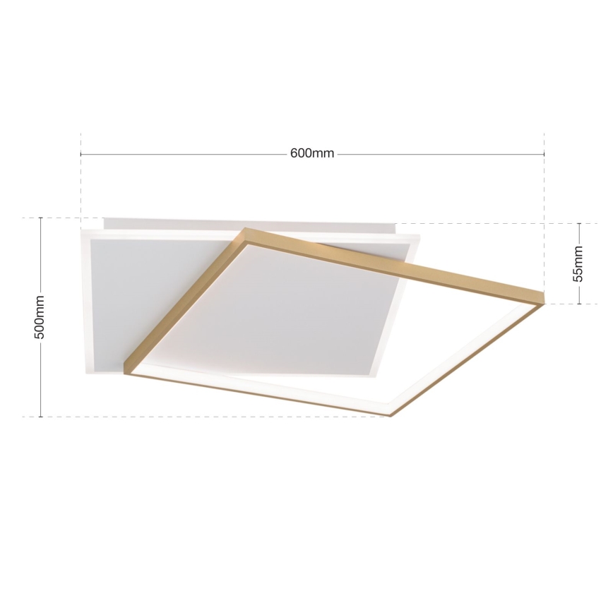 LED Dimmable φωτιστικό οροφής EMANUEL LED/50W/230V λευκό/χρυσό